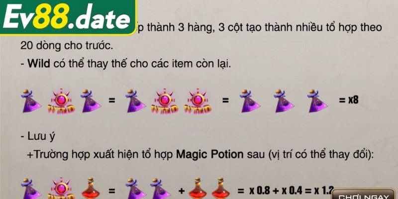 Vòng quay miễn phí và cơ chế nổ hũ Lọ Nước Thần  