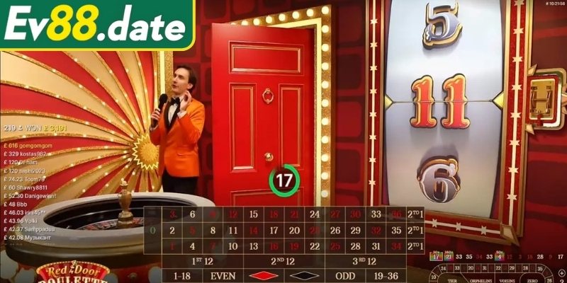 Kích hoạt Vòng Thưởng của Red Door Roulette EV88